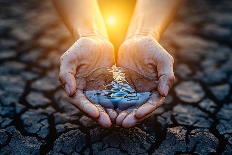 ai generated, hands, water